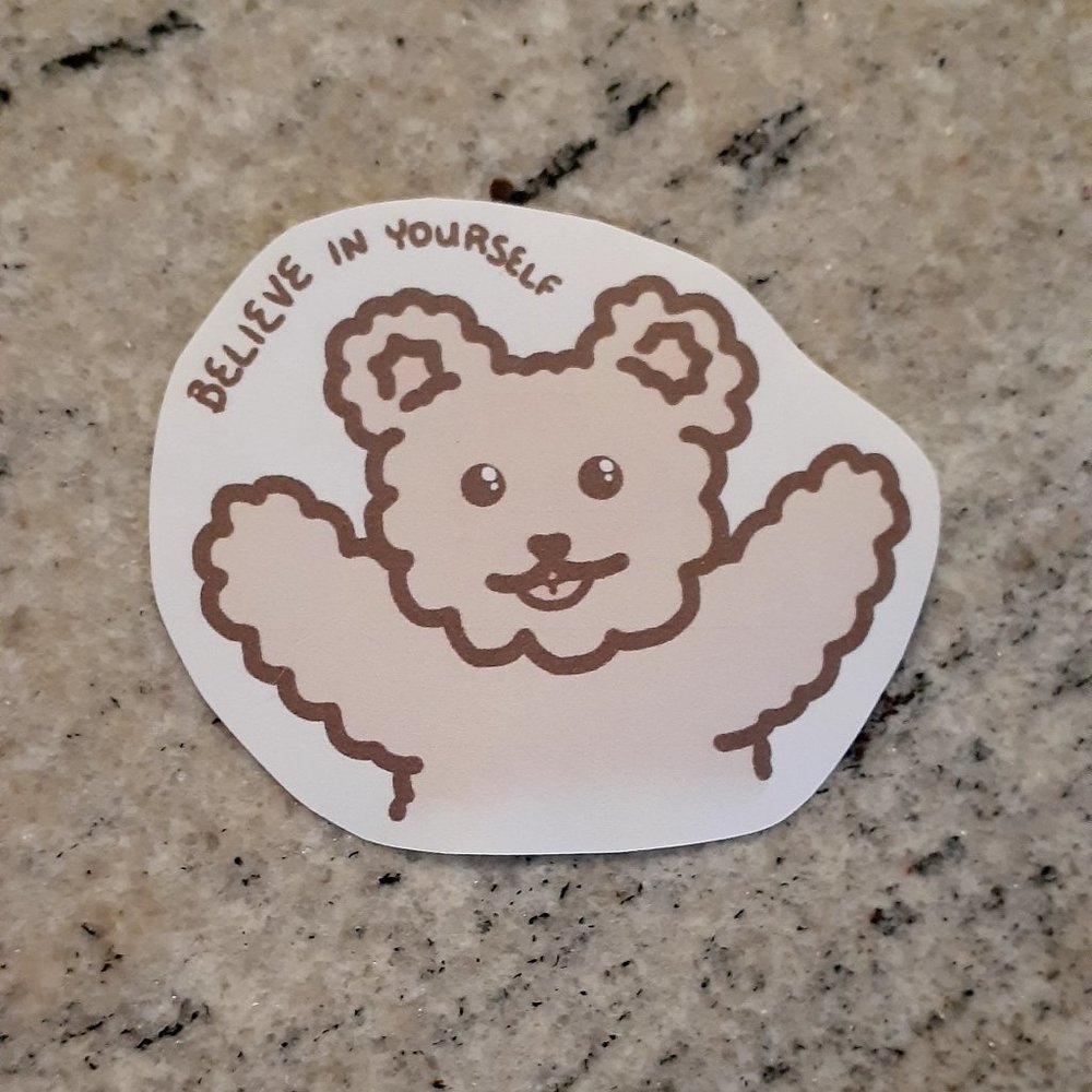 Cute Motivational Bear Stickers